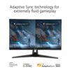 ASUS TUF Gaming VG27AQ3A 27 inch gaming monitor (QHD (2560x1440), 180Hz, Fast IPS, ELMB Sync, 1ms (GTG), Freesync Premium, G-Sync compatibel, variabele overdrive, 130% sRGB)