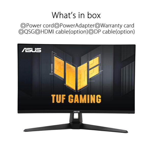 ASUS TUF Gaming VG27AQA1A | 27 inch WQHD Monitor | 170 Hz, 1ms MPRT, FreeSync Premium, HDR 10 | VA Panel, 16:9, 2560x1440, DisplayPort, HDMI, Speaker