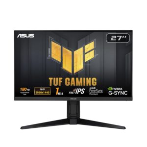 ASUS TUF Gaming VG27AQL3A Gaming Monitor – 27-inch, QHD(2560x1440), 180Hz, Fast IPS, ELMB Sync, 1ms (GTG), Freesync Premium™, G-Sync compatible, VESA AdaptiveSync Display 180Hz,...