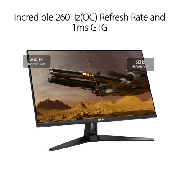 ASUS TUF Gaming VG27AQM1A 27-inch gamingmonitor (QHD(2560x1440), 260Hz(OC), ELMB Sync, 1ms (GTG), Freesync Premium, G-Sync-compatibel, Variable Overdrive, 90% DCI-P3