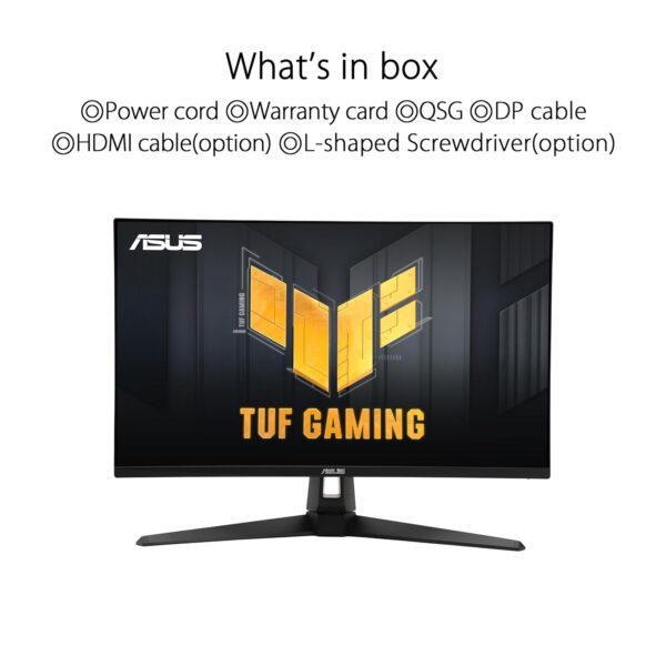 ASUS TUF Gaming VG27AQM1A 27-inch gamingmonitor (QHD(2560x1440), 260Hz(OC), ELMB Sync, 1ms (GTG), Freesync Premium, G-Sync-compatibel, Variable Overdrive, 90% DCI-P3