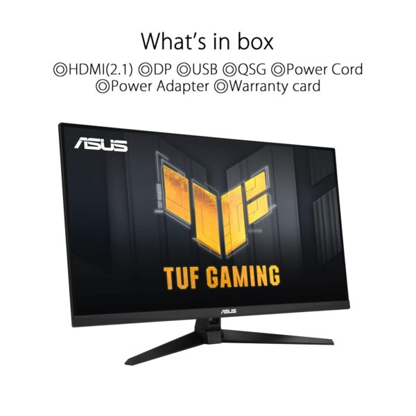 ASUS TUF Gaming VG32UQA1A - 31,5 Zoll 4K UHD Monitor - 160 Hz, 1ms MPRT, FreeSync, GameFast Input, DisplayHDR 400 - VA Panel, 16:9, 3840x2160, DP 1.4 DSC, HDMI 2.1, USB