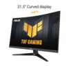 ASUS TUF Gaming VG32WQ3B 31,5 inch gaming monitor (QHD, gebogen, 180 Hz, ELMB, FreeSync, 1ms GTG (minimaal 0,5 ms), 90% DCI-P3, HDR, DisplayWidget Center)