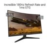 ASUS TUF Gaming VG32WQ3B 31,5 inch gaming monitor (QHD, gebogen, 180 Hz, ELMB, FreeSync, 1ms GTG (minimaal 0,5 ms), 90% DCI-P3, HDR, DisplayWidget Center)