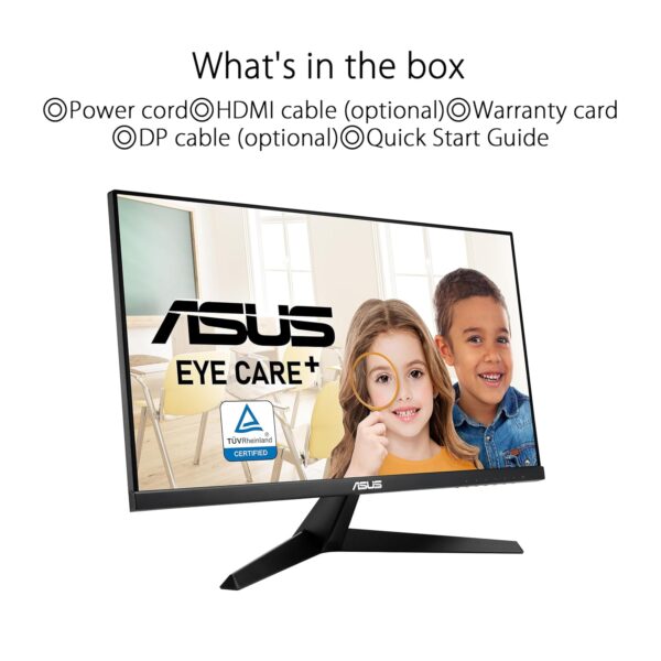 ASUS VY229Q 22" Eye Care Monitor (FHD (1920 x 1080), IPS, 75Hz, IPS, 1ms (MPRT), FreeSync, Kleurversterking, Rest Reminder, Blauwlichtfilter, Flicker Free, Antibakt....
