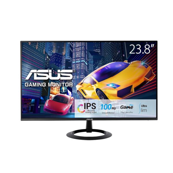 ASUS VZ24EHF 24 inch Eye Care Gaming Monitor (IPS, Full HD, frameloos, 100Hz, Adaptive-Sync, 1ms MPRT, HDMI, blauwlichtfilter, Flicker-Free technologie, wandmontage)