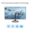 ASUS VZ24EHF 24 inch Eye Care Gaming Monitor (IPS, Full HD, frameloos, 100Hz, Adaptive-Sync, 1ms MPRT, HDMI, blauwlichtfilter, Flicker-Free technologie, wandmontage)