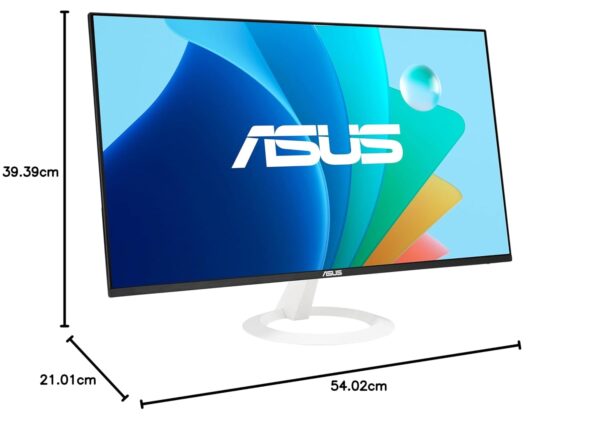 ASUS VZ24EHF-W 23,8 inch Eye Care Monitor (Full HD (1920 x 1080), IPS, frameloos, 100Hz, Adaptive-Sync, 1ms MPRT, HDMI, Low Blue Light, Flicker Free, wandmontage mogelijk)