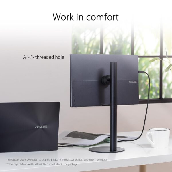 ASUS Zenscreen MB16ACV – laptopscherm 15,6 inch FHD – gaming of gaming – stroomvoorziening en weergave via USB-C of USB-A – IPS-plaat – 1920 x 1080 – 250 cd/m² – Flicker Free