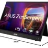 ASUS Zenscreen MB16ACV – laptopscherm 15,6 inch FHD – gaming of gaming – stroomvoorziening en weergave via USB-C of USB-A – IPS-plaat – 1920 x 1080 – 250 cd/m² – Flicker Free