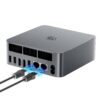 Beelink AMD Mini PC, Ryzen 5 6600U (6C/12T to 4.5GHz), EQR6 Mini Computer, 24GB LPDDR5, 1TB M.2 PCIe4.0 SSD, 4K Dual Display, Dual HDMI, Dual 1000M LAN, WiFi6, BT5.2