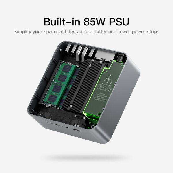 Beelink EQR5 Mini PC, AMD Ryzen 5 5650U, 6C/12T, up to 4.2Ghz, Mini Computer 16GB DDR4 RAM 500GB PCIe3.0 SSD, 4K Dual Screen, Dual HDMI/Dual Gigabit Ethernet/WiFi6/BT5.2