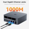 Beelink EQR5 Mini PC, AMD Ryzen 5 5650U, 6C/12T, up to 4.2Ghz, Mini Computer 16GB DDR4 RAM 500GB PCIe3.0 SSD, 4K Dual Screen, Dual HDMI/Dual Gigabit Ethernet/WiFi6/BT5.2