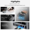 Beelink EQR6 Mini PC, AMD Ryzen 5 6600U(6C/12T to 4.5Ghz), 24GB LPDDR5 RAM 500GB PCIe4.0 SSD Mini Computer, WiFi6, BT5.2, Dual HDMI, Dual 1000M LAN, USB3, Type-C