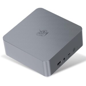 Beelink EQR6 Mini PC, AMD Ryzen 5 6600U(6C/12T to 4.5Ghz), 24GB LPDDR5 RAM 500GB PCIe4.0 SSD Mini Computer, WiFi6, BT5.2, Dual HDMI, Dual 1000M LAN, USB3, Type-C