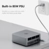 Beelink EQR6 Mini PC, AMD Ryzen 5 6600U(6C/12T to 4.5Ghz), 24GB LPDDR5 RAM 500GB PCIe4.0 SSD Mini Computer, WiFi6, BT5.2, Dual HDMI, Dual 1000M LAN, USB3, Type-C