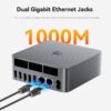 Beelink EQR6 Mini PC, AMD Ryzen 9 6900HX (8C/16T up to 4.9Ghz), 32G DDR5 RAM 500GB PCIe4.0 SSD Mini Computer, WiFi6, BT5.2, Dual HDMI, Dual 1000M LAN, USB3.2, Type-C