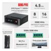 Beelink SER5 Pro Mini PC, AMD Ryzen 7 Pro 5825U 8-core 16-thread up to 4.5GHz, 16GB RAM, 500GB SSD, 4K display at 60Hz with support for up to 3 displays (HDMI/DP/Type-C)