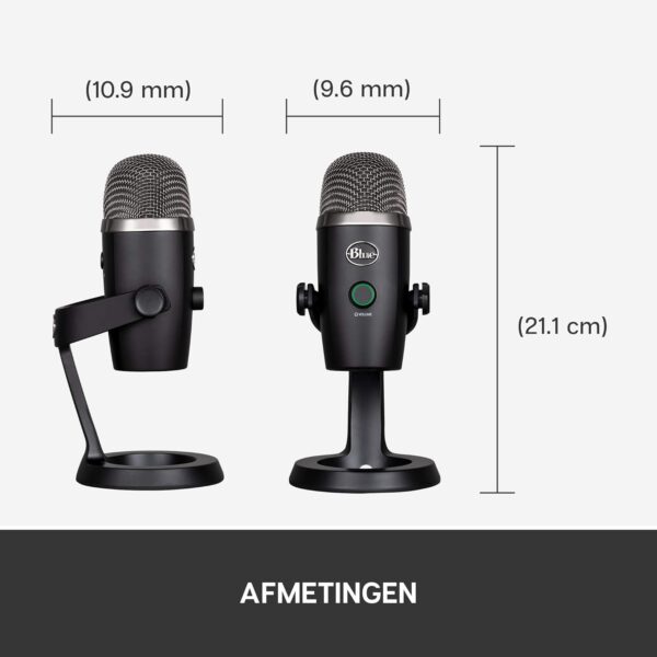 Blue Microphones Yeti Nano Premium - Professional Condenser USB Microphone with Multiple Pickup and Monitoring Patterns, Latency-Free, for Recording and streaming on PC and Mac,...