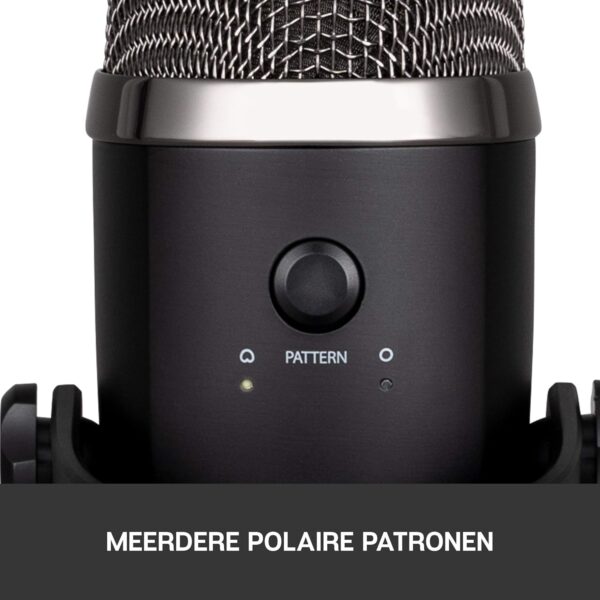 Blue Microphones Yeti Nano Premium - Professional Condenser USB Microphone with Multiple Pickup and Monitoring Patterns, Latency-Free, for Recording and streaming on PC and Mac,...