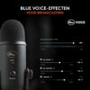 Blue Microphones Yeti - USB Microphone for Recording and streaming on PC and Mac, 3 Condenser capsules, 4 Pick-Up Patterns, Headphone Output and Volume Control, Black (Blackout)