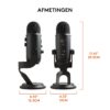 Blue Microphones Yeti - USB Microphone for Recording and streaming on PC and Mac, 3 Condenser capsules, 4 Pick-Up Patterns, Headphone Output and Volume Control, Black (Blackout)