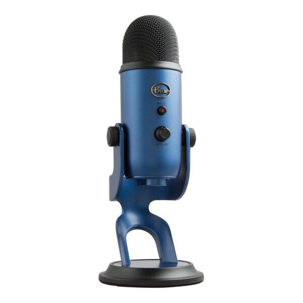 Blue Yeti USB Microphone for Recording, Streaming, Gaming, Podcasting, Condenser Mic for Laptop or Computer, PC and Mac, Blue VO!CE Effects, Adjustable Stand, Plug and Play - Blue