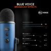 Blue Yeti USB Microphone for Recording, Streaming, Gaming, Podcasting, Condenser Mic for Laptop or Computer, PC and Mac, Blue VO!CE Effects, Adjustable Stand, Plug and Play - Blue