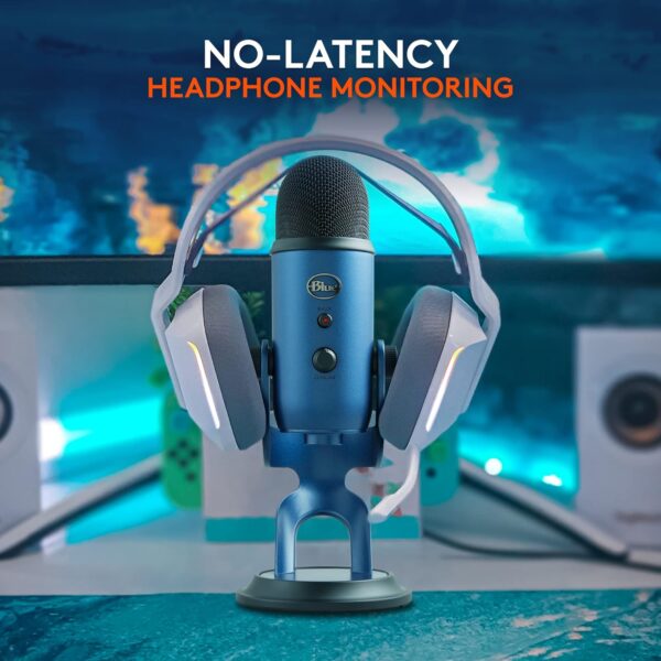 Blue Yeti USB Microphone for Recording, Streaming, Gaming, Podcasting, Condenser Mic for Laptop or Computer, PC and Mac, Blue VO!CE Effects, Adjustable Stand, Plug and Play - Blue