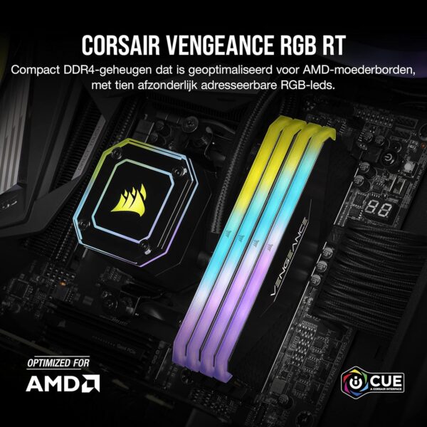 Corsair CMN16GX4M2Z3600C16 VEngsEANCE RGB RT 16GB (2x8GB) DDR4 3600 (PC4-28800) C16 1.35V Desktop Memory,Black