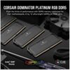 Corsair DOMINATOR PLATINUM RGB DDR5 32GB (2x16GB) 5200MHz C40 Desktop Arbeitsspeicher (Onboard Voltage Control, Patented CORSAIR DHX Cooling, 12 Ultra-Bright CAPELLIX RGB LEDs)...