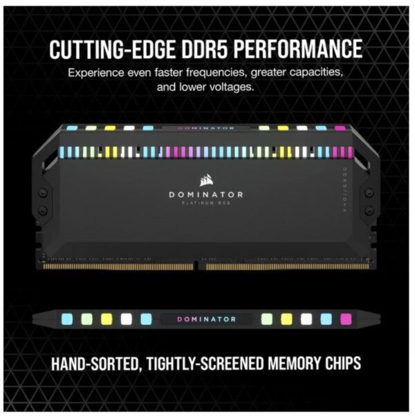 Corsair DOMINATOR PLATINUM RGB DDR5 32GB (2x16GB) 5200MHz C40 Desktop Arbeitsspeicher (Onboard Voltage Control, Patented CORSAIR DHX Cooling, 12 Ultra-Bright CAPELLIX RGB LEDs)...