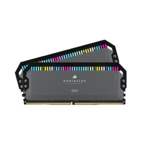 CORSAIR DOMINATOR PLATINUM RGB DDR5 32GB (2x16GB) DDR5 5200MHz CL40 AMD EXPO Intel XMP iCUE Compatible Computer Memory – Grey (CMT32GX5M2B5200Z40)