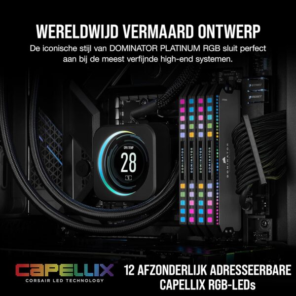 CORSAIR DOMINATOR PLATINUM RGB DDR5 32GB (2x16GB) DDR5 6000MHz CL30 AMD EXPO Intel XMP iCUE Compatible Computer Memory – Grey (CMT32GX5M2B6000Z30K)