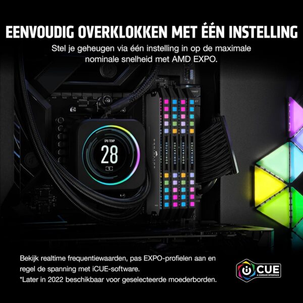 CORSAIR DOMINATOR PLATINUM RGB DDR5 32GB (2x16GB) DDR5 6000MHz CL30 AMD EXPO Intel XMP iCUE Compatible Computer Memory – Grey (CMT32GX5M2B6000Z30K)