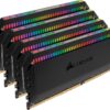 Corsair DOMINATOR PLATINUM RGB High Performance Desktop Memory Kit DDR4 4 x 16 GB, 3600 MHz, Black