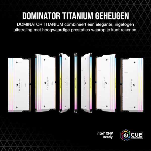 CORSAIR DOMINATOR TITANIUM RGB DDR5 RAM 32GB (2x16GB) DDR5 6000MHz CL30 Intel XMP iCUE Compatible Computer Memory - Black (CMP32GX5M2B6000C30)