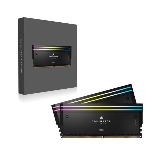 CORSAIR DOMINATOR TITANIUM RGB DDR5 RAM 48GB (2x24GB) DDR5 7200MHz CL36 Intel XMP iCUE Compatible Computer Memory - Black (CMP48GX5M2X7200C36)