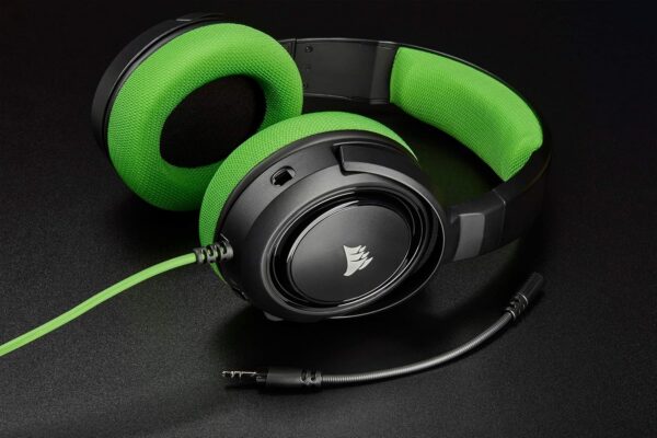 Corsair HS35 Stereo Gaming Headset (50 mm Neodymium luidsprekers, Afneembare unidirectionele microfoon, Vederlicht design, voor PC, XBOXOne, PS4, Nintendo Switch en mobiele...