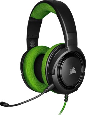 Corsair HS35 Stereo Gaming Headset (50 mm Neodymium luidsprekers, Afneembare unidirectionele microfoon, Vederlicht design, voor PC, XBOXOne, PS4, Nintendo Switch en mobiele...