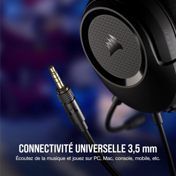 CORSAIR HS35 v2 Multiplatform Bedrade Gamingheadset – Flexibele Omnidirectionele Microfoon – Universele 3,5 mm-Aansluiting – PC, Mac, PS5, PS4, Xbox, Nintendo Switch, Mobiel –...