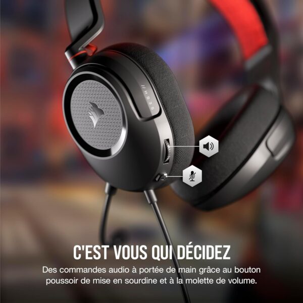 CORSAIR HS35 v2 Multiplatform Bedrade Gamingheadset – Flexibele Omnidirectionele Microfoon – Universele 3,5 mm-Aansluiting – PC, Mac, PS5, PS4, Xbox, Nintendo Switch, Mobiel –...