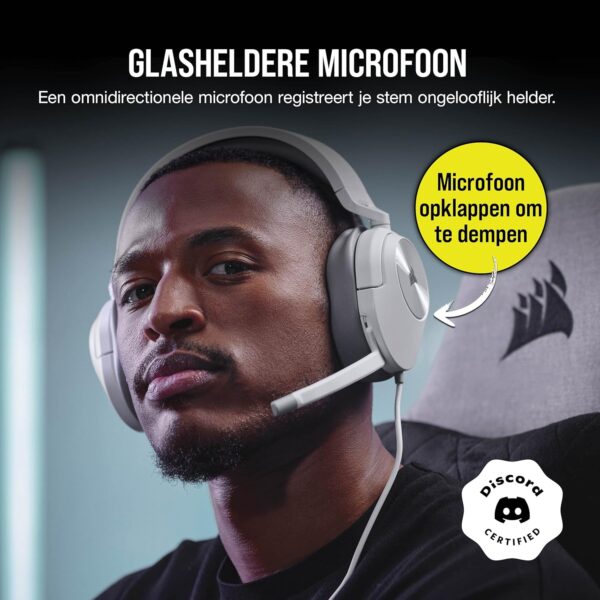 Corsair HS55 SURROUND Gamingheadset (Kunstlederen oorschelpen van traagschuim, Dolby Audio 7.1 surround sound op PC en Mac, Omnidirectionele microfoon, Multi-platform...