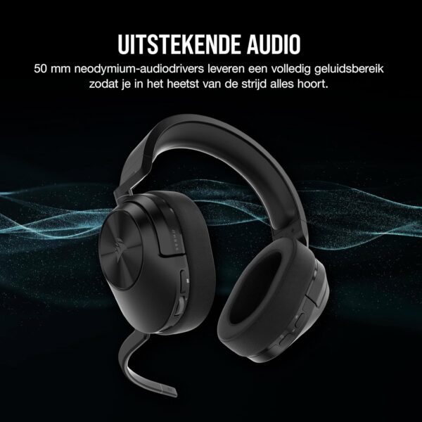 Corsair HS55 WIRELESS CORE Gaming-Headset - 2,4 Ghz Draadloos, Bluetooth bereik tot 15 meter, Lichtgewicht Constructie, Tempest 3D AudioTech Ondersteuning op PS5,...