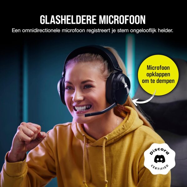 Corsair HS55 WIRELESS CORE Gaming-Headset - 2,4 Ghz Draadloos, Bluetooth bereik tot 15 meter, Lichtgewicht Constructie, Tempest 3D AudioTech Ondersteuning op PS5,...