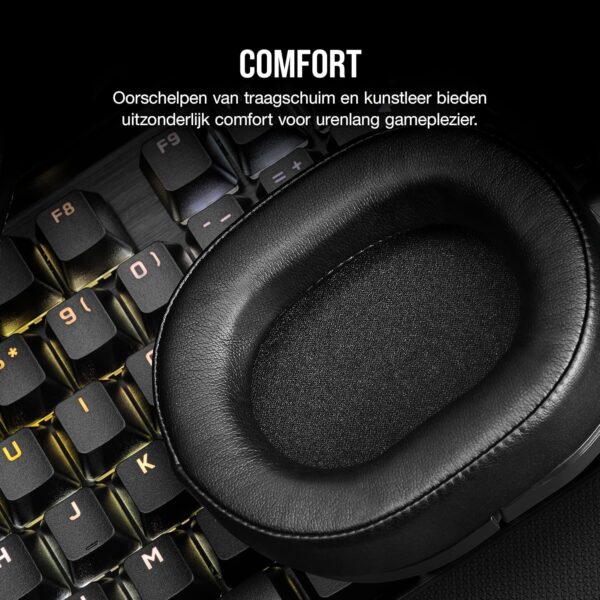 Corsair HS55 WIRELESS CORE Gaming-Headset - 2,4 Ghz Draadloos, Bluetooth bereik tot 15 meter, Lichtgewicht Constructie, Tempest 3D AudioTech Ondersteuning op PS5,...