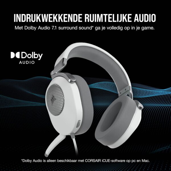 Corsair HS65 SURROUND Gamingheadset (Kunstlederen Oorschelpen van Traagschuim, Dolby Audio 7.1 Surround Sound op PC en Mac, SonarWorks SoundID, Compatibiliteit met Meerdere...