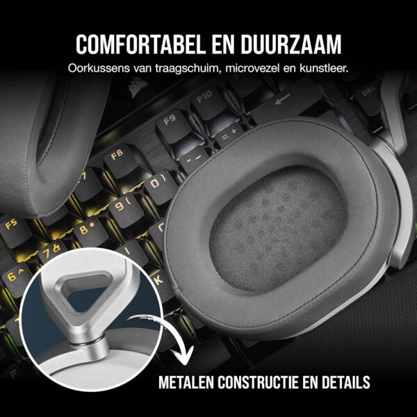 Corsair HS65 SURROUND Gamingheadset (Kunstlederen Oorschelpen van Traagschuim, Dolby Audio 7.1 Surround Sound op PC en Mac, SonarWorks SoundID, Compatibiliteit met Meerdere...