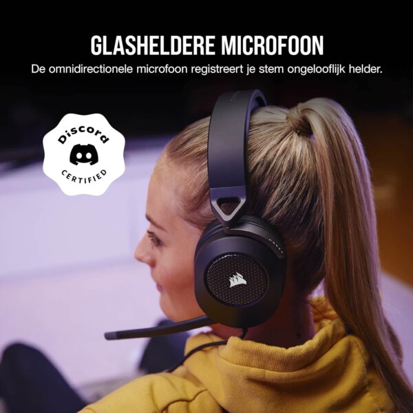 Corsair HS65 SURROUND Gamingheadset (Kunstlederen Oorschelpen van Traagschuim, Dolby Audio 7.1 Surround Sound op PC en Mac, SonarWorks SoundID, Compatibiliteit met Meerdere...