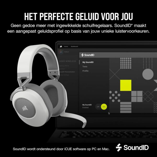 Corsair HS65 WIRELESS Gaming Headset - 2,4 GHz Draadloze of Bluetooth-Verbinding met een Lage Latentie, Dolby® Audio 7.1 Surround Sound, Lichtgewicht, Omnidirectionele Microfoon...
